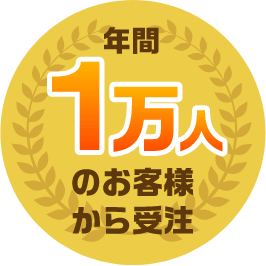 年間1万人のお客様から受注